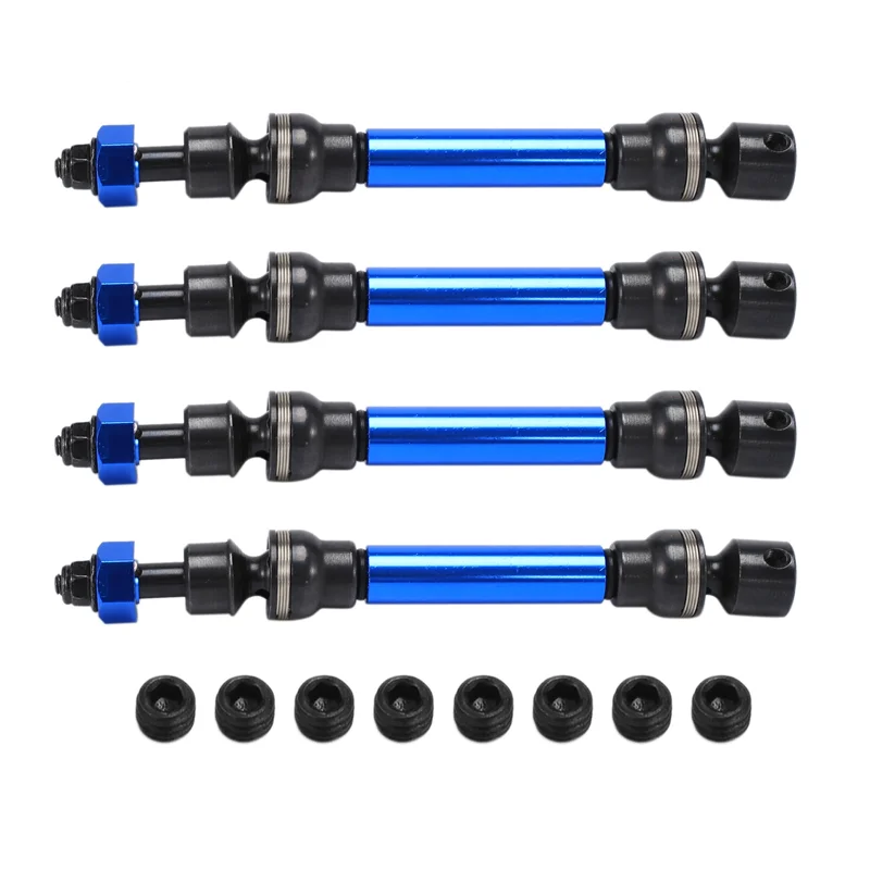 A07I 4Pcs 금속 강철 전면 및 후면 드라이브 샤프트 CVD Arrma 1/10 Typhon SENTON 화강암 VORTEKS Big Rock 업그레이드 부품