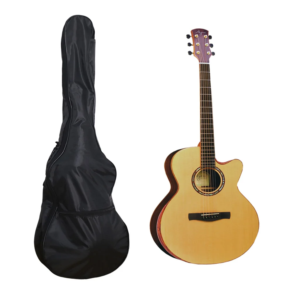 Thick Adjustable Strap Guitar Bag Oxford Cloth Black Guitar Backpack Waterproof Zipper Single Shoulder Bag with Handle