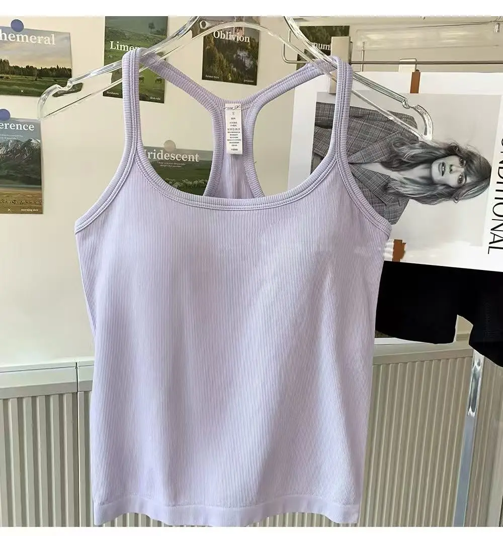 Damen Yoga-Bekleidung Sport-BH Stoßfest Push-Up Fitnesskleidung mit Gepolsterter Brust Lauf-Oberbekleidung Pilates Tanktop – Detail 13