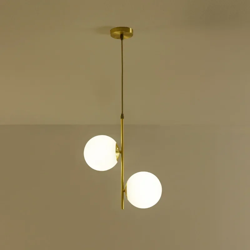 

Nordic Creative Black Gold Glass Ball LED Chandelier Kitchen Bar Restaurant Pendant Lamps Modern Bedside Indoor Lighting Decor