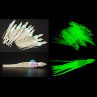 10Pcs Octopus Soft Fishing Lures 5cm/6cm/10cm Luminous Squid Skirts Lure Glow Squid Fishing Lure Outdoor Fishing Accessories