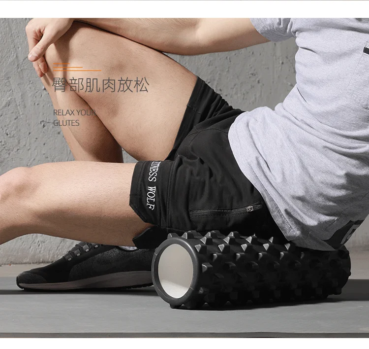 

Foam shaft meridian dredging massager roller back muscle relaxation professional mace roller back artifact