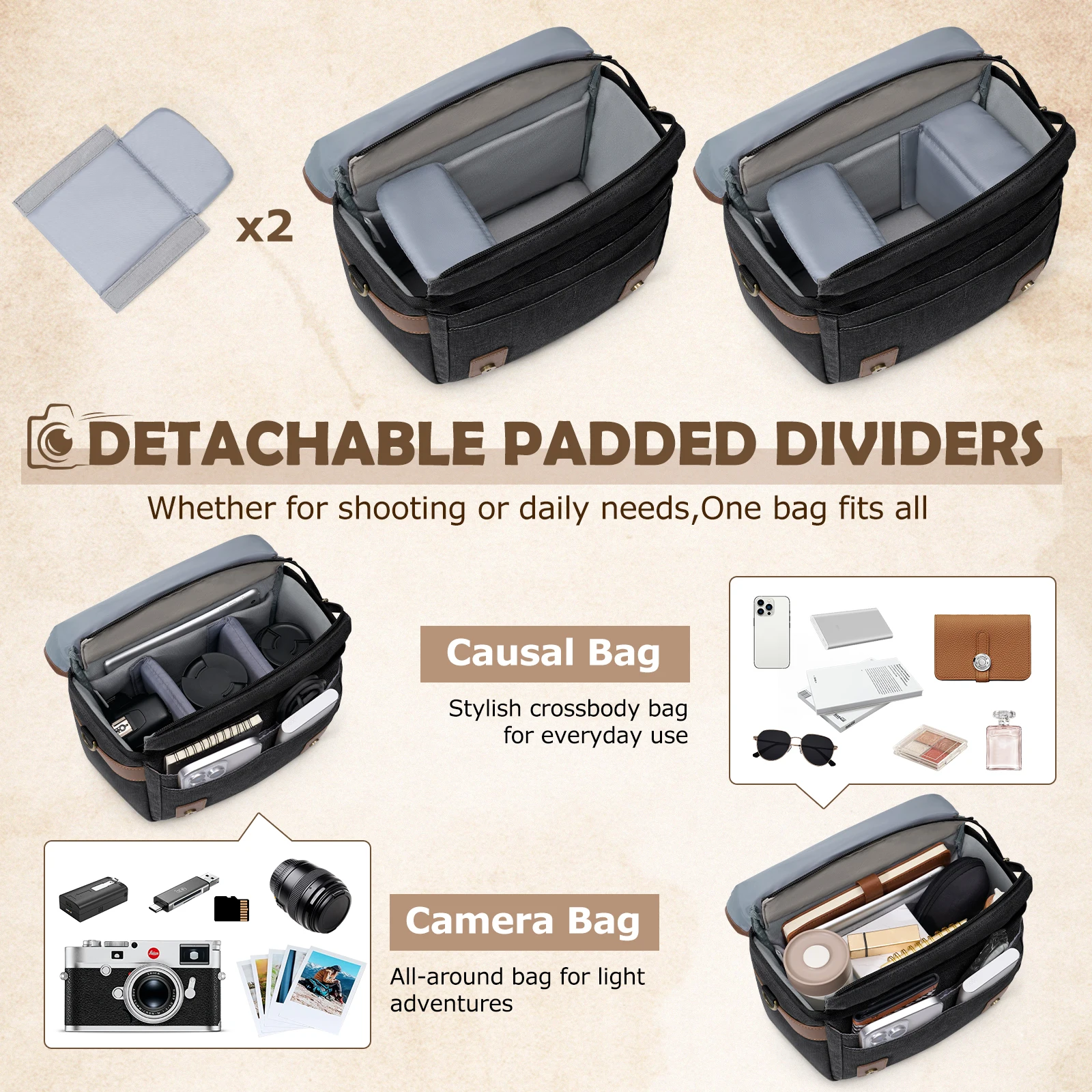 RAINSMORE toile sac pour appar - Compact Camera Mirrorless avis et prix