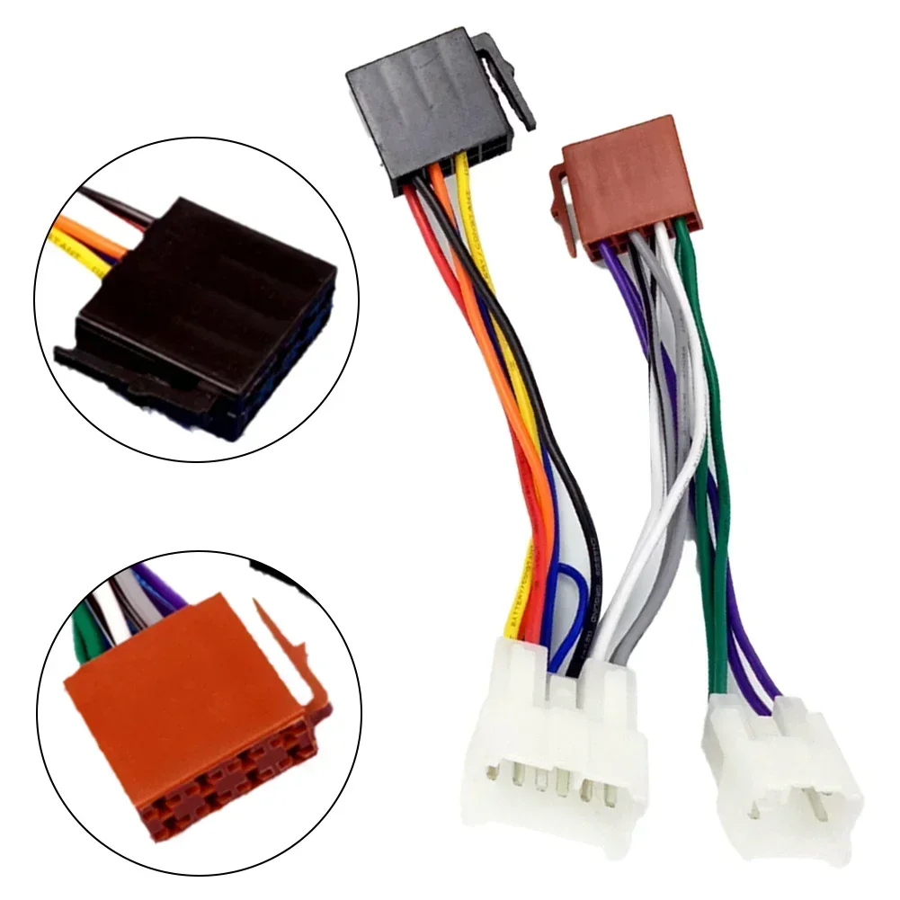 For ISO Radio Car Radio Wiring Harness Car Stereo Radio Harness Anti-corrosion Direct Installation Easy To Use