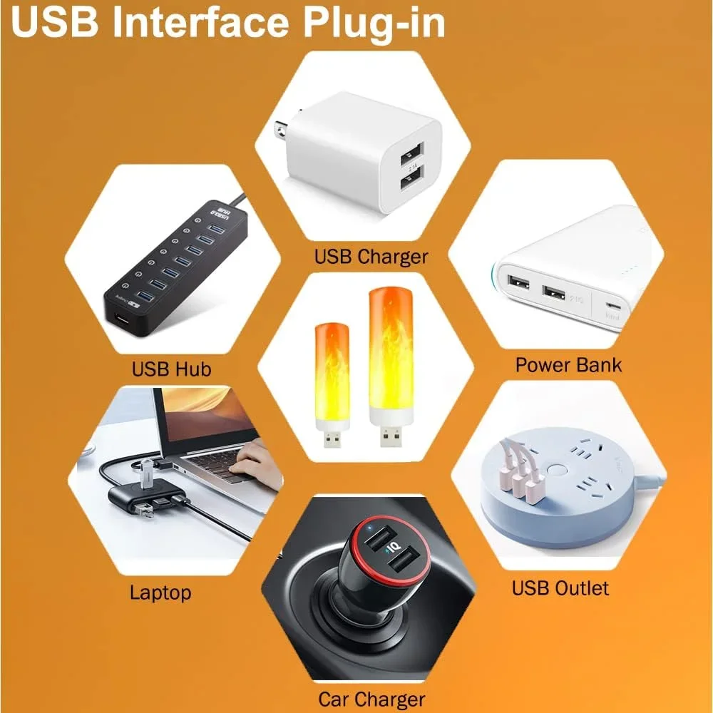 5 فولت USB LED لهب تأثير مصابيح كهربائية USB مصباح لهب شمعة لمبة عديمة اللهب ليلة ضوء الخفقان النار لمبة للمنزل ديكور الحفلات