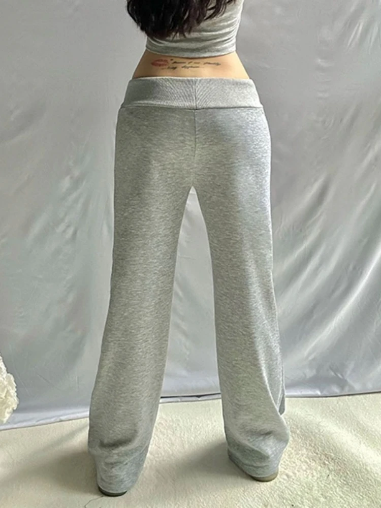 Rechte Broek Vrouwen Streetwear Effen Joggers Vrouwen Broek Lace-up Pantalones De Mujer Y2k Kleding Koreaanse Stijl Ropa Mujer