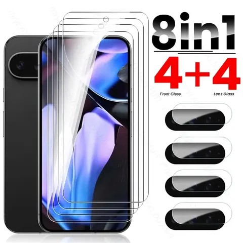 8 In 1 Protective Glass For Google Pixel 8 9 Pro 10 XL 7 6 5G Camera Lens Screen Protector Pixle 8a 7a 6a Pixel9 Pixel8 Pixel6