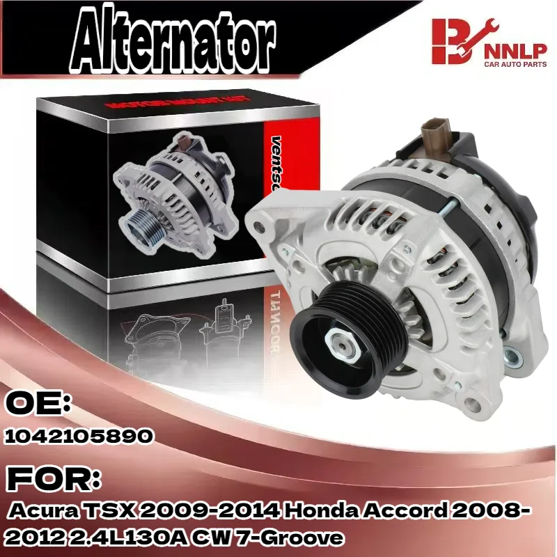 

Генератор для Acura TSX 2009-2014 Honda Accord 2008-2012 2.4L130A CW 7-Groove 1042105890