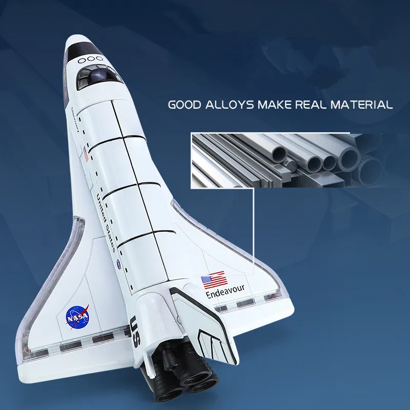 1: 287 alloy space shuttle model,simulated sound and light airplane toy,original packaging gift,wholesale