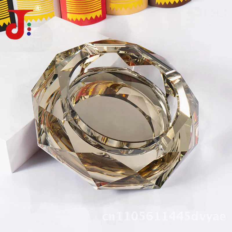 

Хрустальная пепельница в подарок, восьмиугольная пепельница в стиле ретро, креативная большая подарок парню и папе