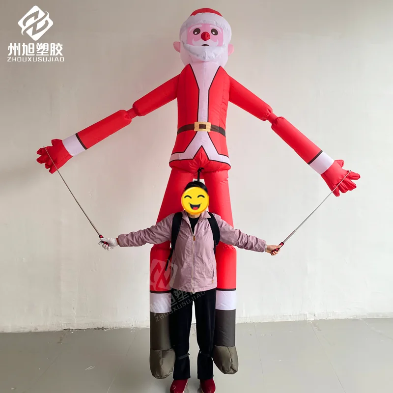

Inflatable Backpack-Mounted Walking Santa Claus Model Interactive Decoration Prop for Festive Events in Outdoor Malls & Bars