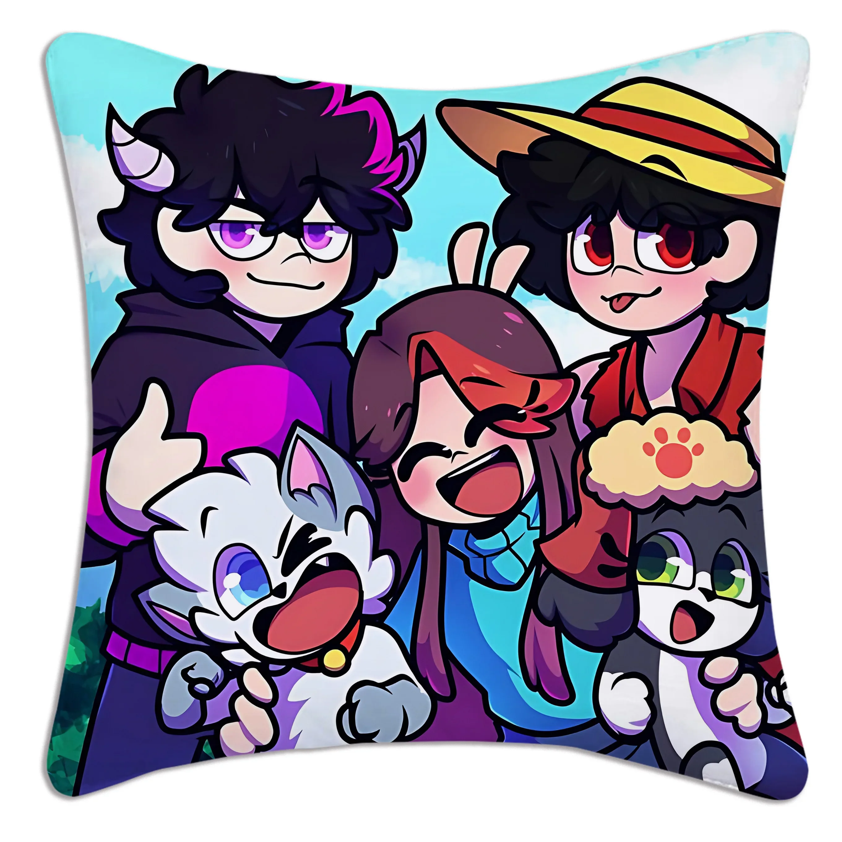 

Наволочки с героями мультфильмов C-Compadretes, мультяшный диван, декоративный домашний двусторонний принт, короткий плюшевый милый чехол для подушки