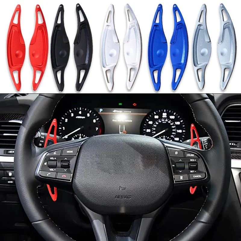 Alloy Paddle Shifter For Hyundai Genesis G80 Sport 2017 2018 2019 2020 Car Steering Wheel Paddle Shift Extension Gear Shifters