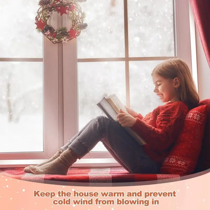 Winter Window Keep Warm Film Double Layer Windproof Curtain Reusable Indoor Shrink  Self Adhesive Window Heat Protection Film