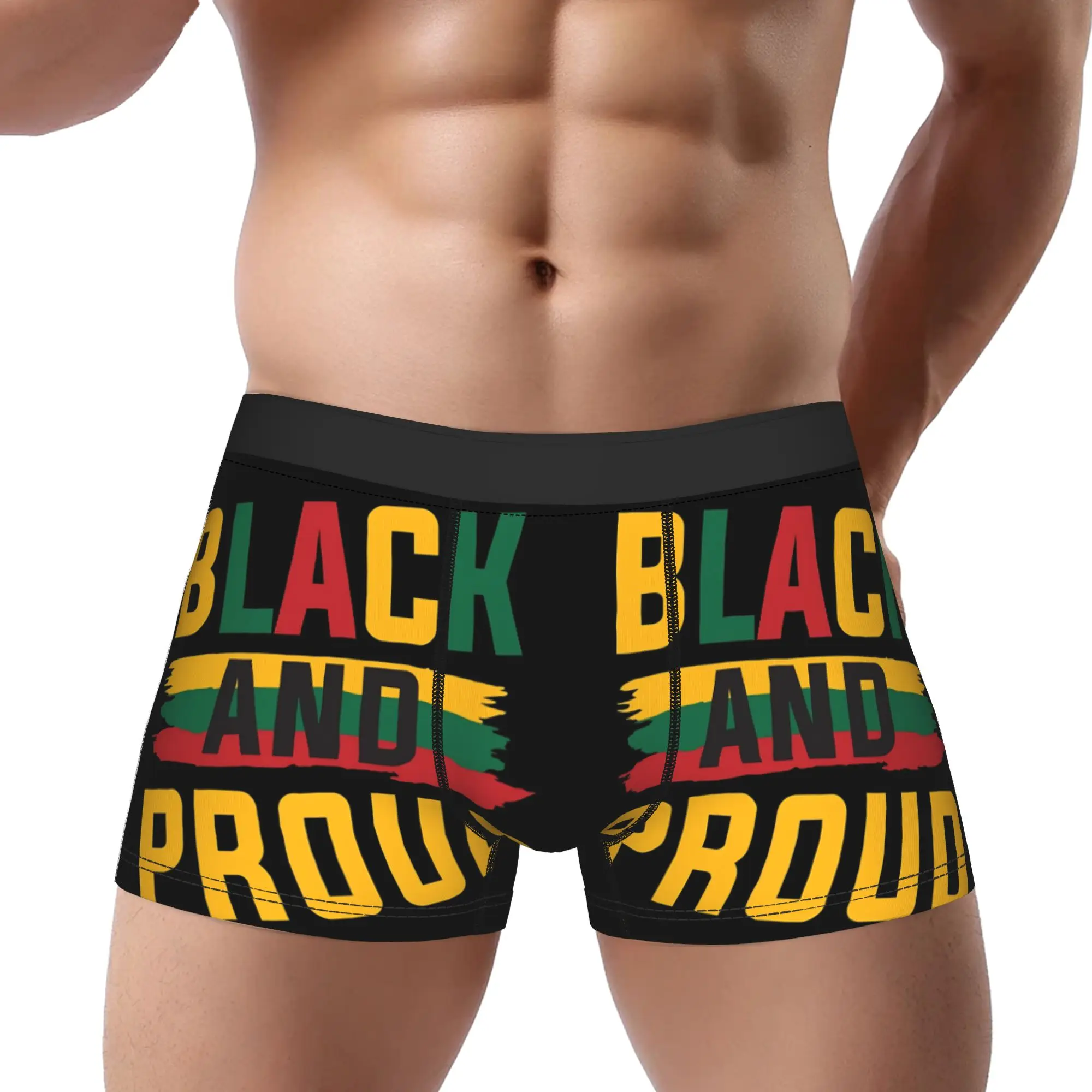 

1 шт. Трусы-боксеры мужские дышащие, вентилируемые, с принтом «Почтение прошлому, вдохновение будущему» в стиле Black History Month