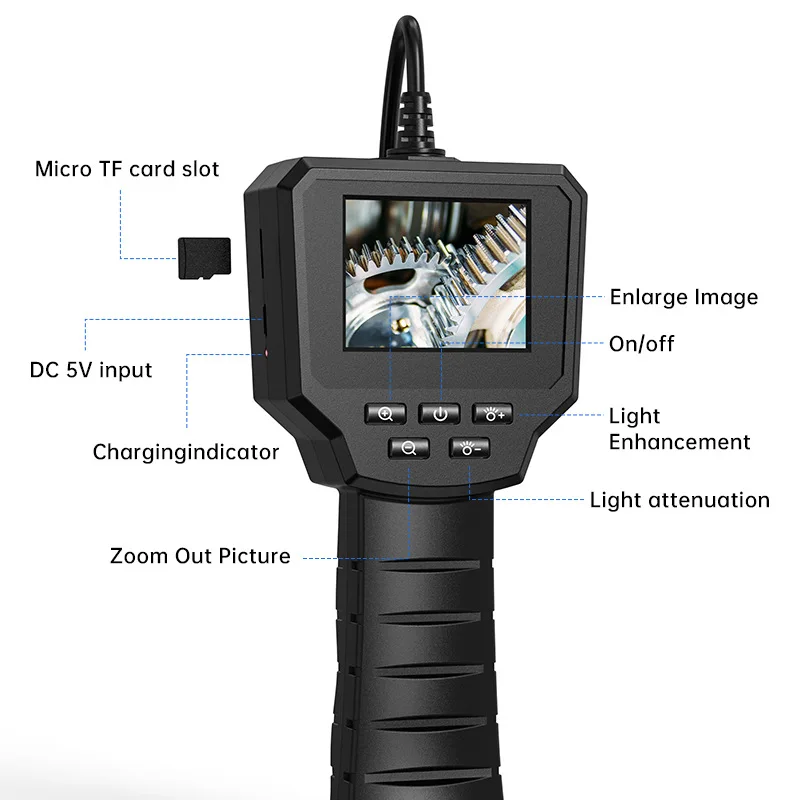 

Pipe endoscope with screen 8mm lens camera all-in-one machine Industrial detector Waterproof