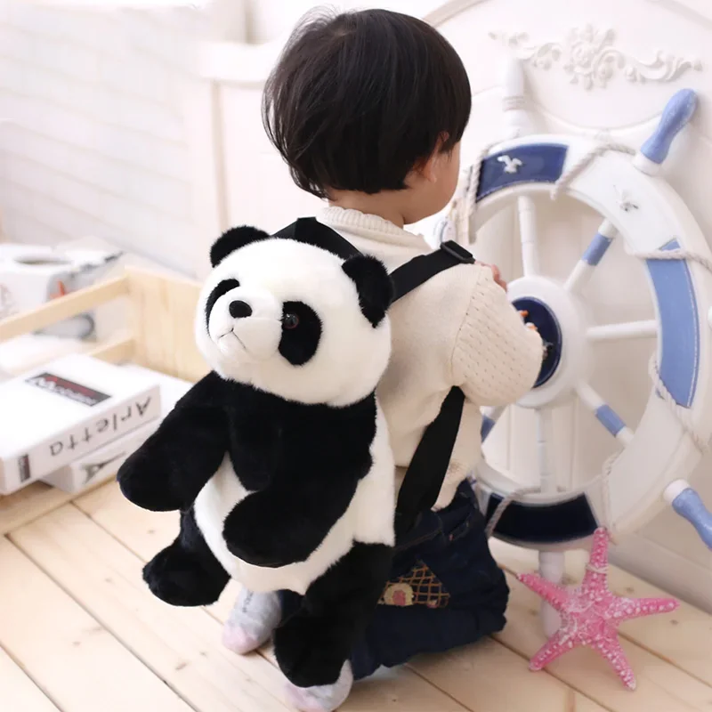 Panda Backpacks Stuffed Animal Bag Girls Boys Plush Adjustable Schoolbags Kindergarten Plush Backpack Toys Children Gifts