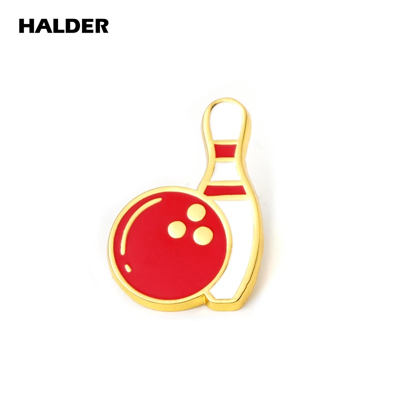 HALDER Sports Enamel Pins Bowling Badge Boxing Gloves Pin Gym Sports Boxing Club Bag Clothes Badges Jewelry Gift For Women Men