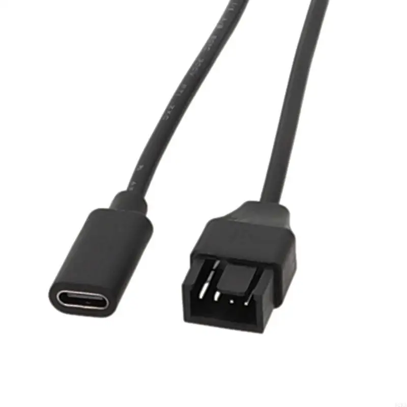 

62KA USB C Type C to 3Pin 4Pin Fan Connector Cable for PC Cooling Converter Cable