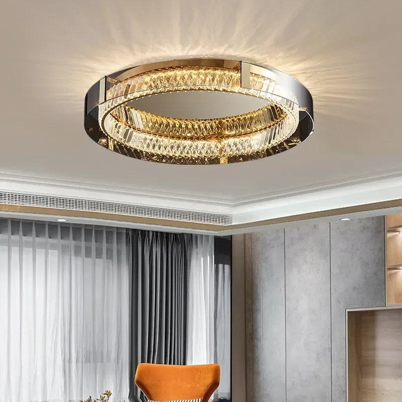 

Modern Dimmable Crystal Chandelier for Living Room Bedroom Velers Restaurant Staircase Home Decoration Luxury Designer Lusters