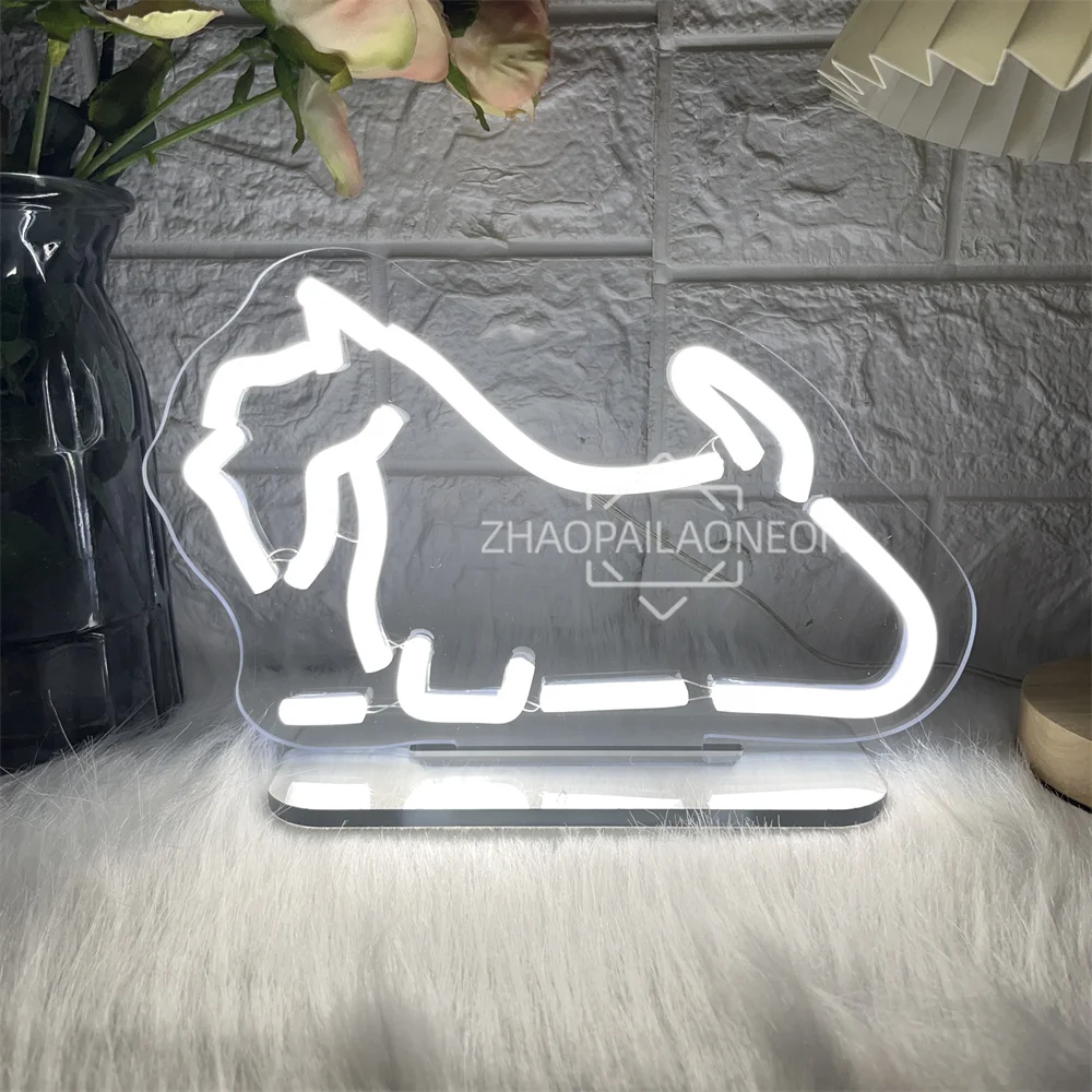 Dog Neon Led Sign USB Children's Bedroom Birthday Decoration Desk Table Neon Night Lights Sign Decor Creative Birthday Gift