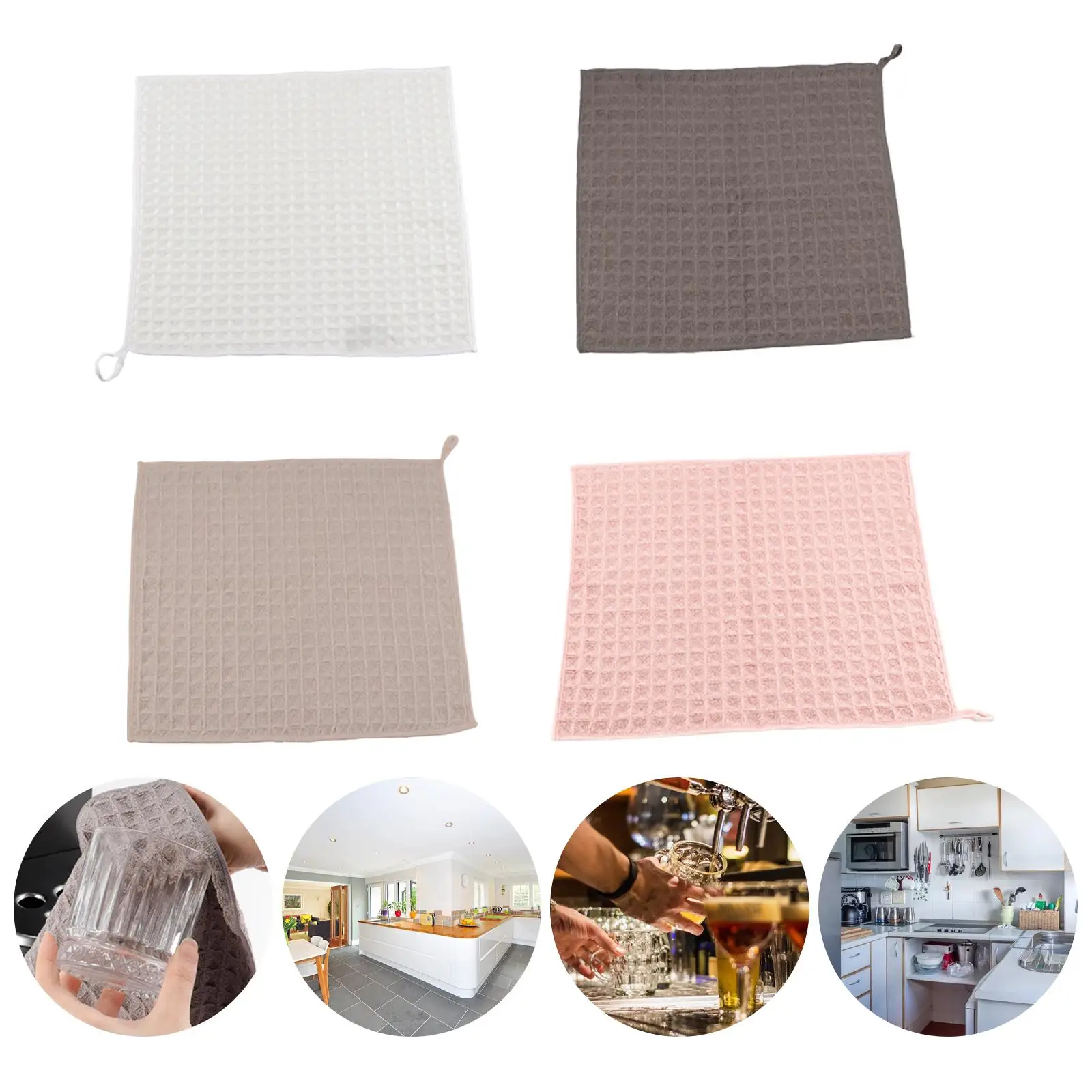 Multipurpose Coffee Towel Washcloth Kitchen Towel Quick Dry Washable Tea Towel