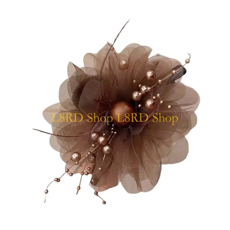 L8RD Peony Flower Inspired Barrettes Strong Clasp Design For Long Hair Styling Essential