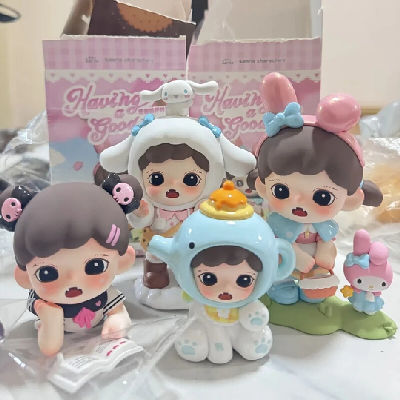 ตัวละคร Sanrio ของแท้ X Baby ZHave A Good Time Series กล่องตาบอด Kawaii การ์ตูนตุ๊กตา Mystery กล่องที่กําหนดเองสาวของขวัญ