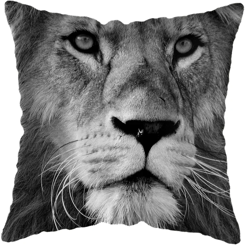 45x45cm Wild Animals Lions Tigers Cushion Cover Pillow Case Decorative Wild Animals Lions Pillow Cover Sofa Chair Pillow Case