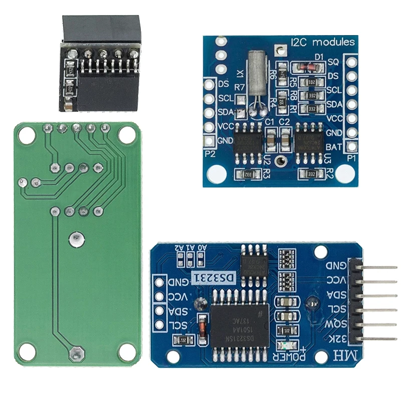 YANXD DS3231 IIC Module DS1302 Precision Clock Module DS1307 Memory Module Mini Real Time 3.3V/5V For Raspberry Pi