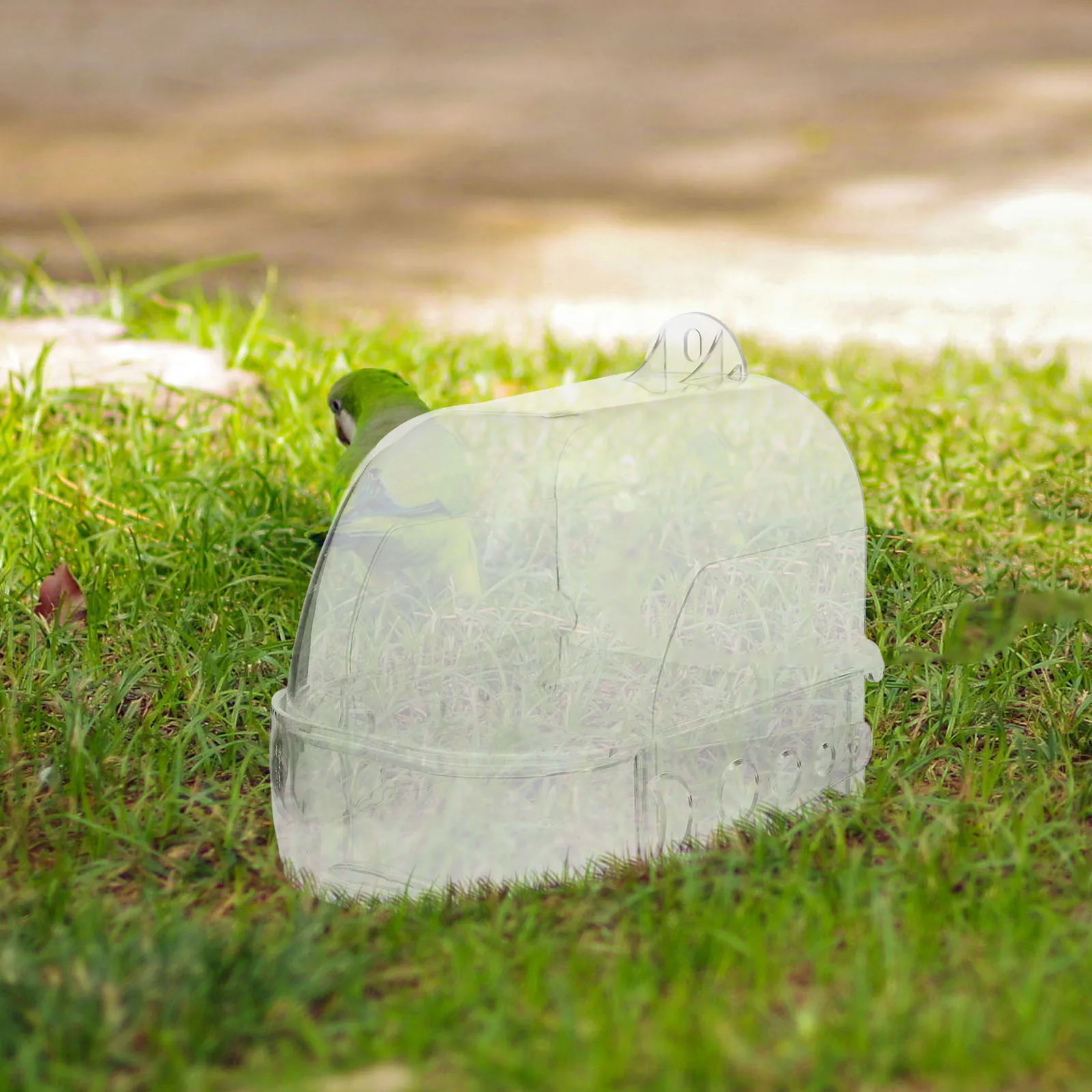 

Bird Bath Box Parrot Drawer No Leakage Hanging Shower Tub Cage Accessory Small Pet Birds Transparent Bath Pigeon Feeder