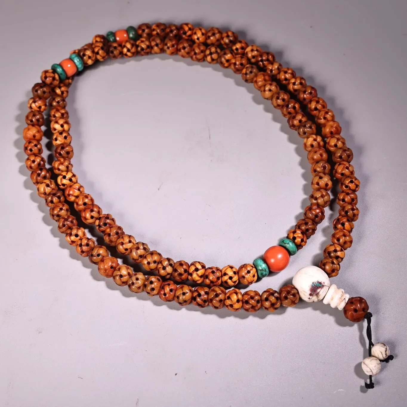 

22 "Коллекция тибетского храма, старая кость орла, выдалбливают 180 бусин Будды, ожерелье, кулон, амулет, бусина, городской дом, экзорцизм