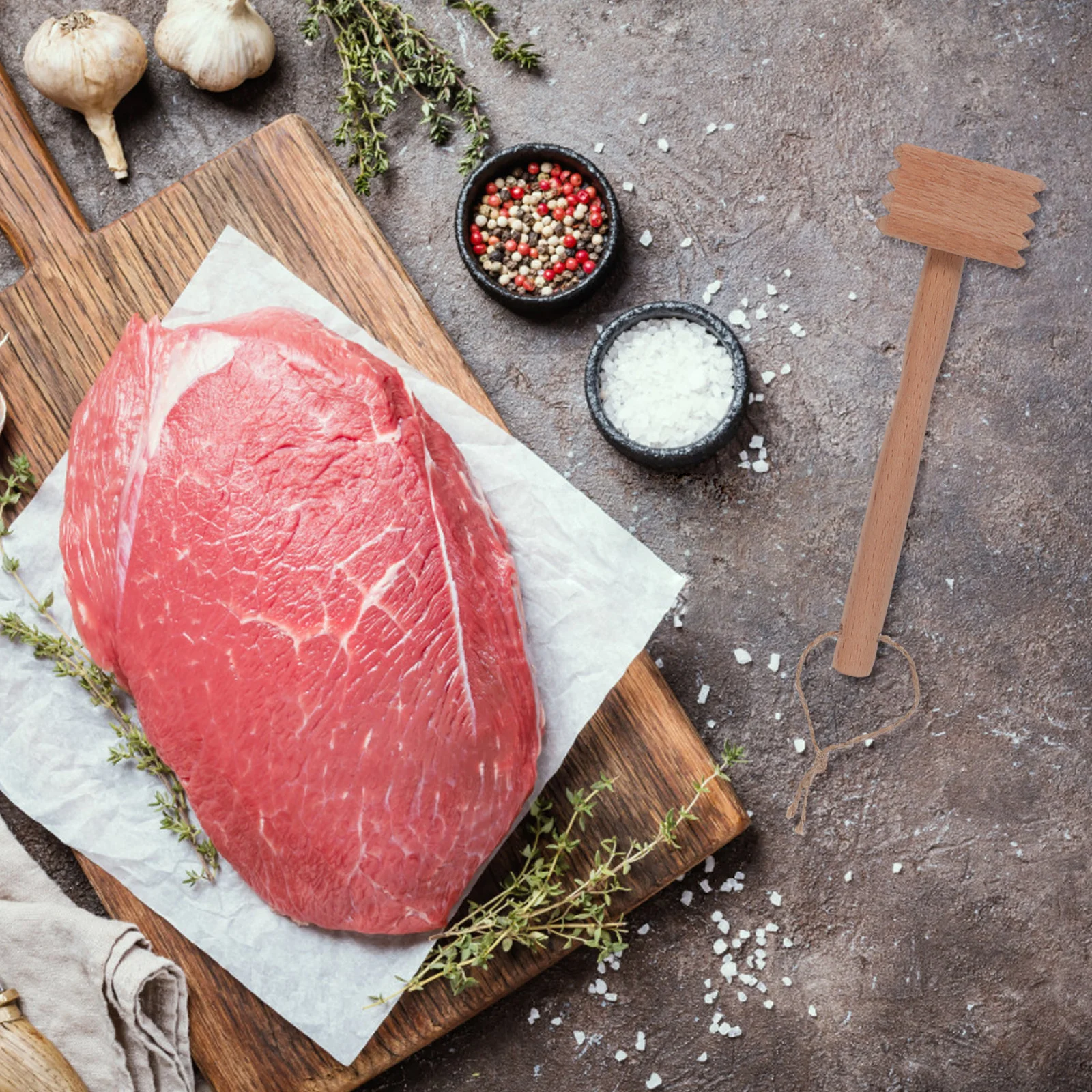 

Dual-Sided Wood Handle Meat Tenderizer Hammer Manual Steak Pounder Tool Kitchen Meat Mallet Steak Tenderiser Hammer