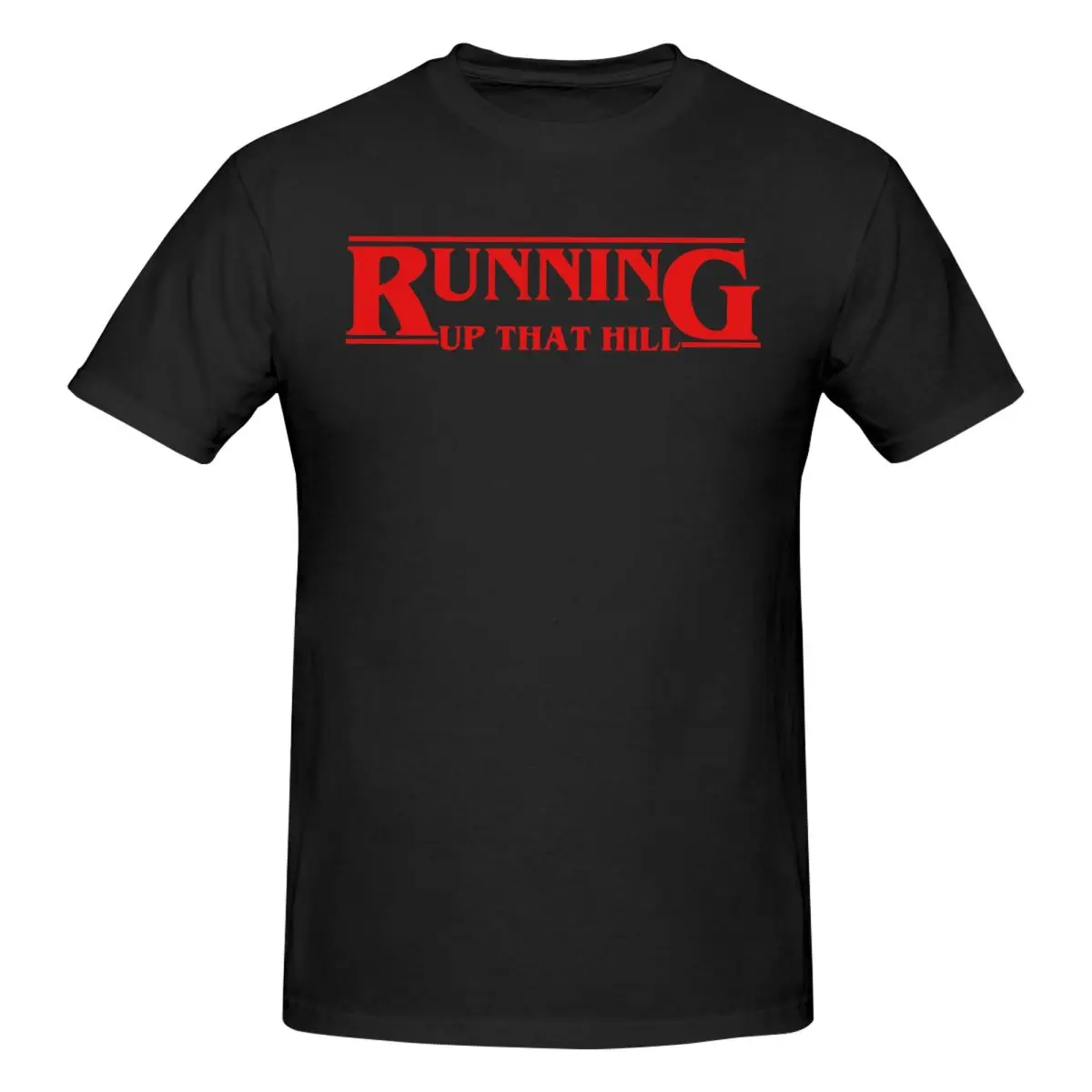 Men Running Up That Hill Kate Bush Retro T Shirt Vintage Cotton Crewneck Shirts