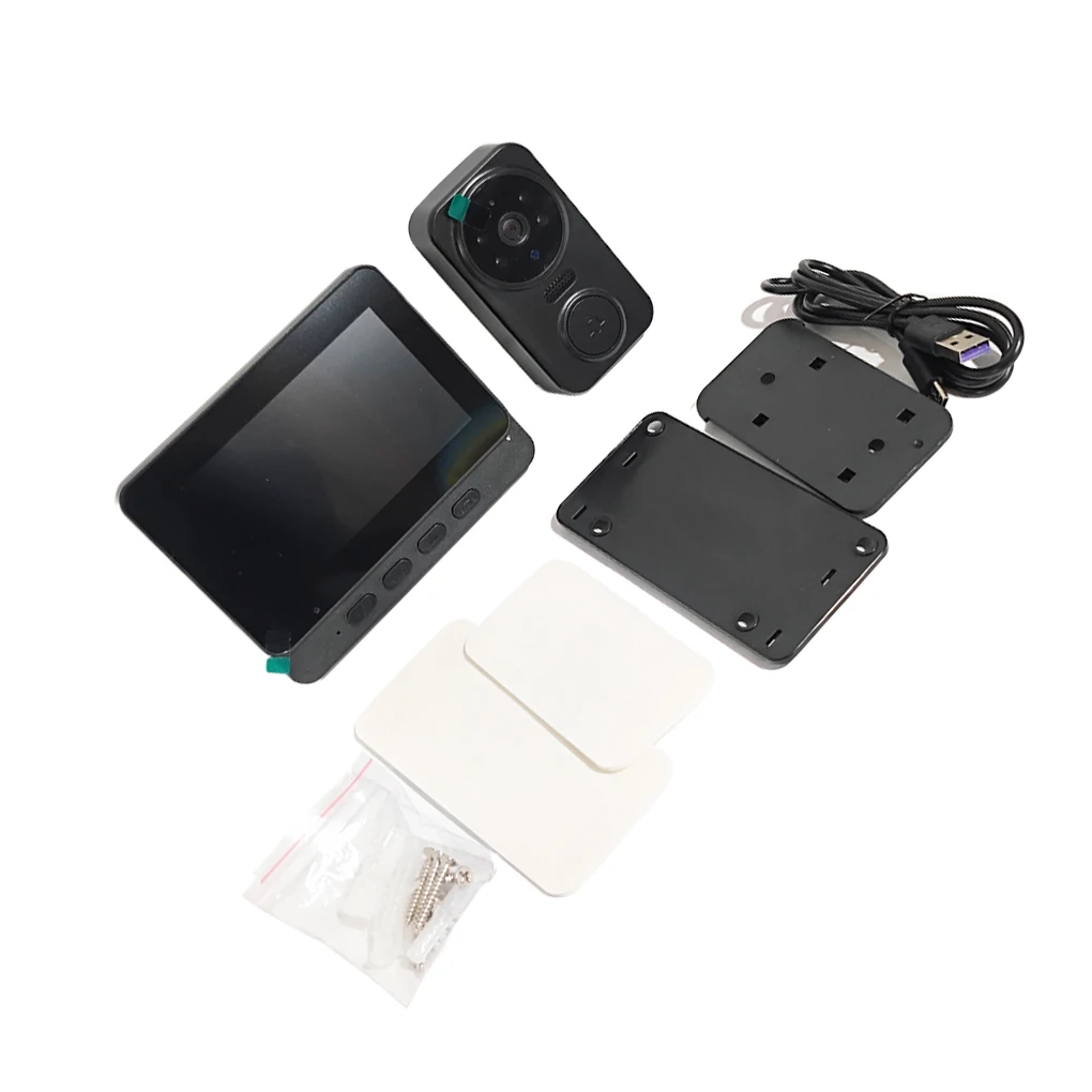 

Комплект из 4 беспроводных видеодомофонов с камерой для простой установки