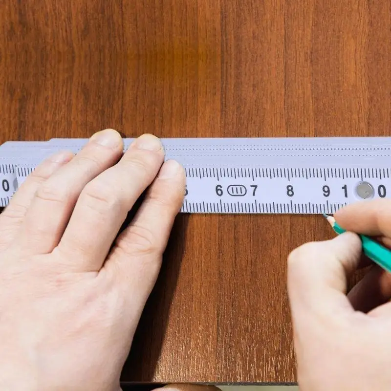A2BE Lightweight 1 Meter Foldable Ruler Plastic Measuring Ruler Teaching Aid for Professional & Person Measuring Tasks