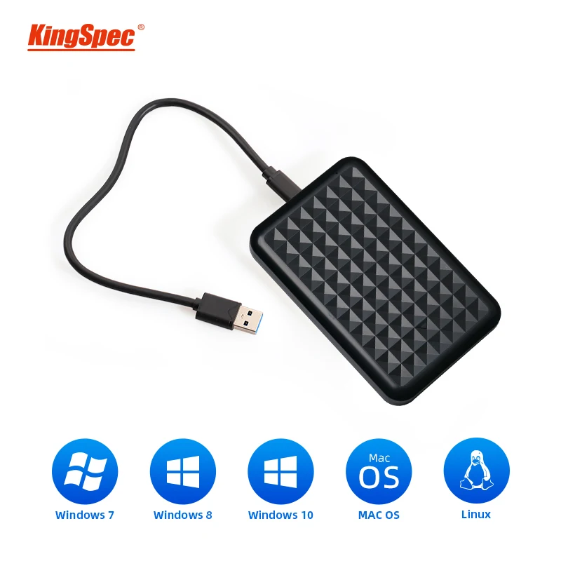 

KingSpec SSD Case 2.5 SATA to USB 3.0 Adapter Hard Drive Enclosure for SSD Disk HDD Box Type C Case HD External HDD Enclosure