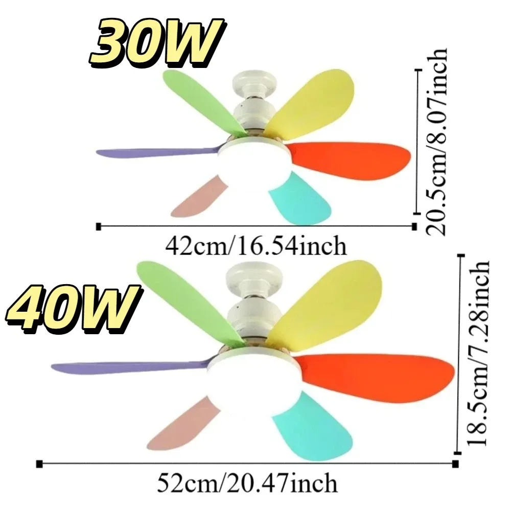 Modern With Remote Control Ceiling Fan Light Dimmable E27 Base LED Light Fan Silent 30W/40W Ceiling Fan Bedroom view 6