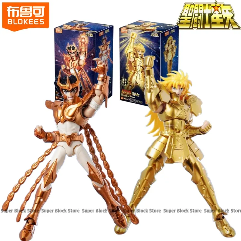 En Stock, Figura de Acción Original Blokees Saint Seiya Beyond Edition Gemini SAGA Phoenix Ikki, Kit de Modelo para Armar, Juguetes, Regalos