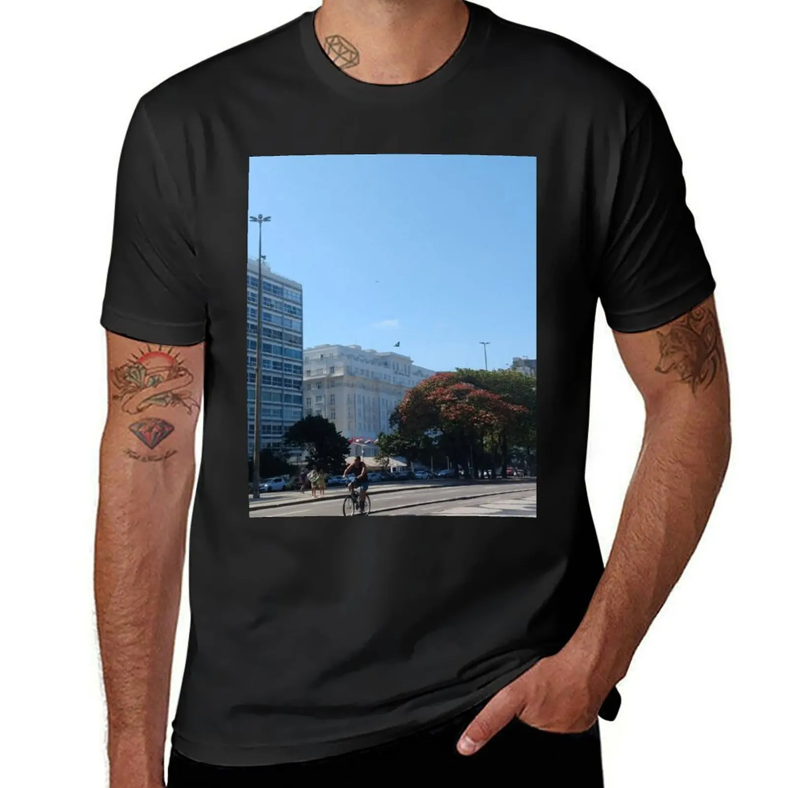 

copacabana, rio de janeiro T-Shirt plus sizes hippie clothes oversizeds summer top big and tall t shirts for men