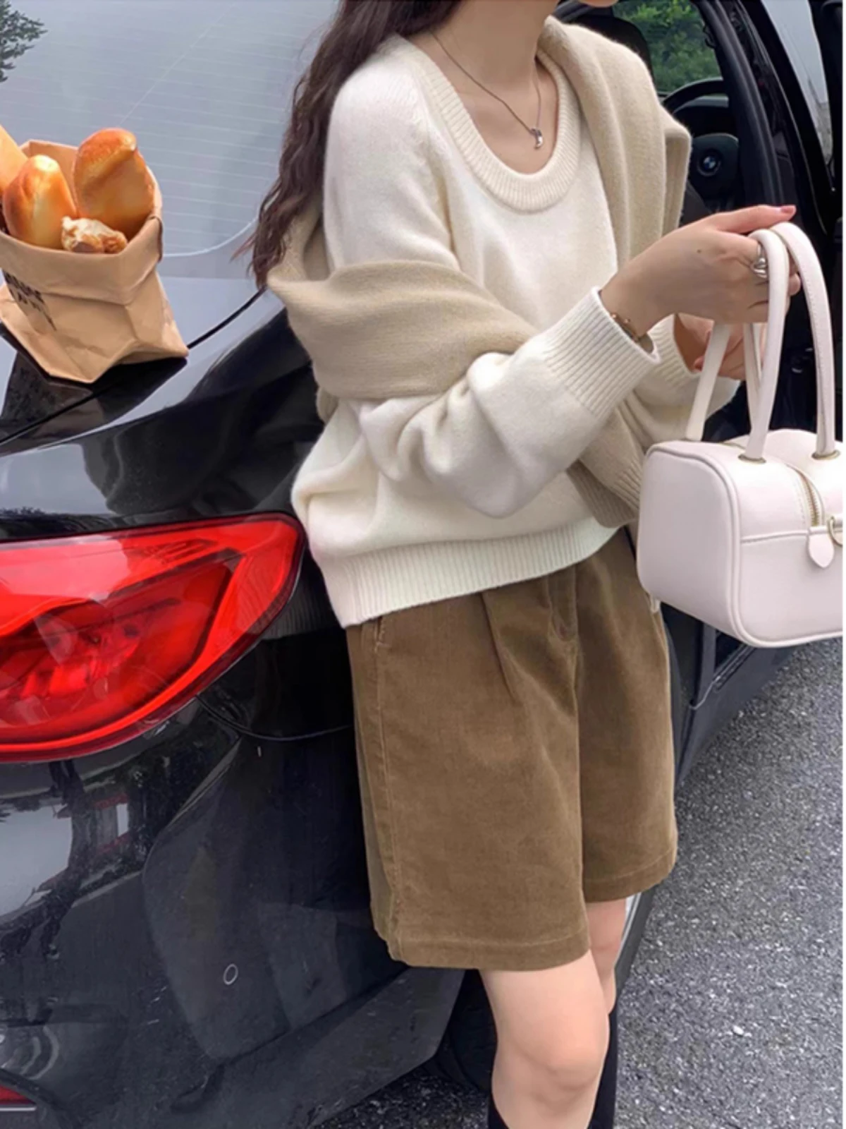 부드러운 핑크색 로우 라운드 네 롱 스웨이 여성 니트 스웨터 가을 겨울 레이지 슬레 심플 베이스 레이어 터틀넥 풀오버