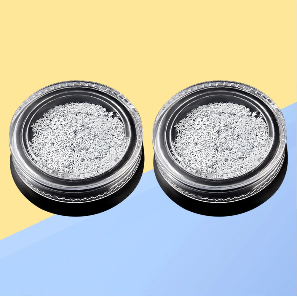 여성 및 소녀용 눈송이 네일 아트 스티커 2박스 젤 폴리쉬와 혼합 가능 DIY 매니큐어 겨울 축제 장식