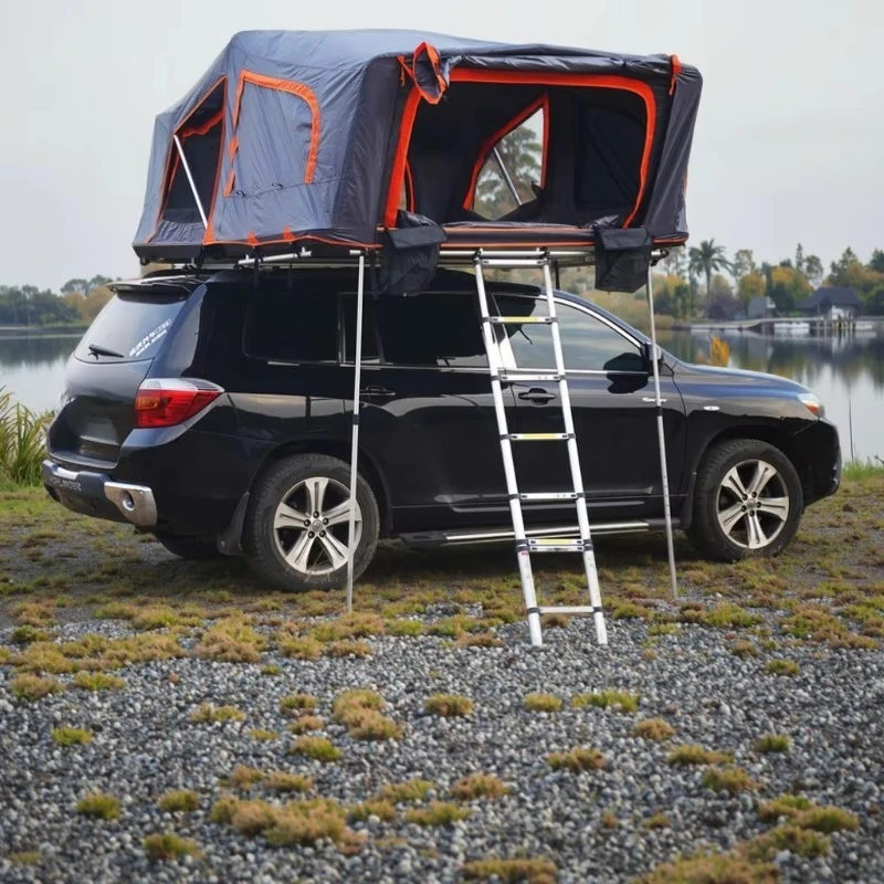 

4-местная алюминиевая палатка на крыше 4X4, внедорожная палатка для кемпинга, палатка на крыше автомобиля, палатка на крыше с жестким откидным корпусом