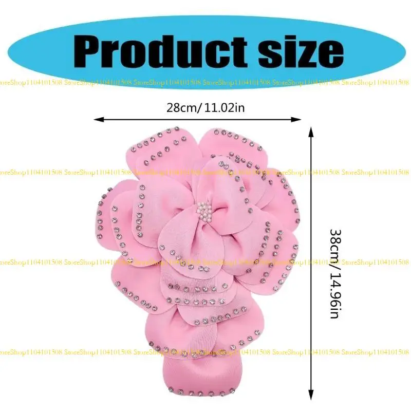 Applique di fiori di grandi dimensioni da 15 mec per il cappello da cucina per cucire abiti da sposa Accessori per abiti da