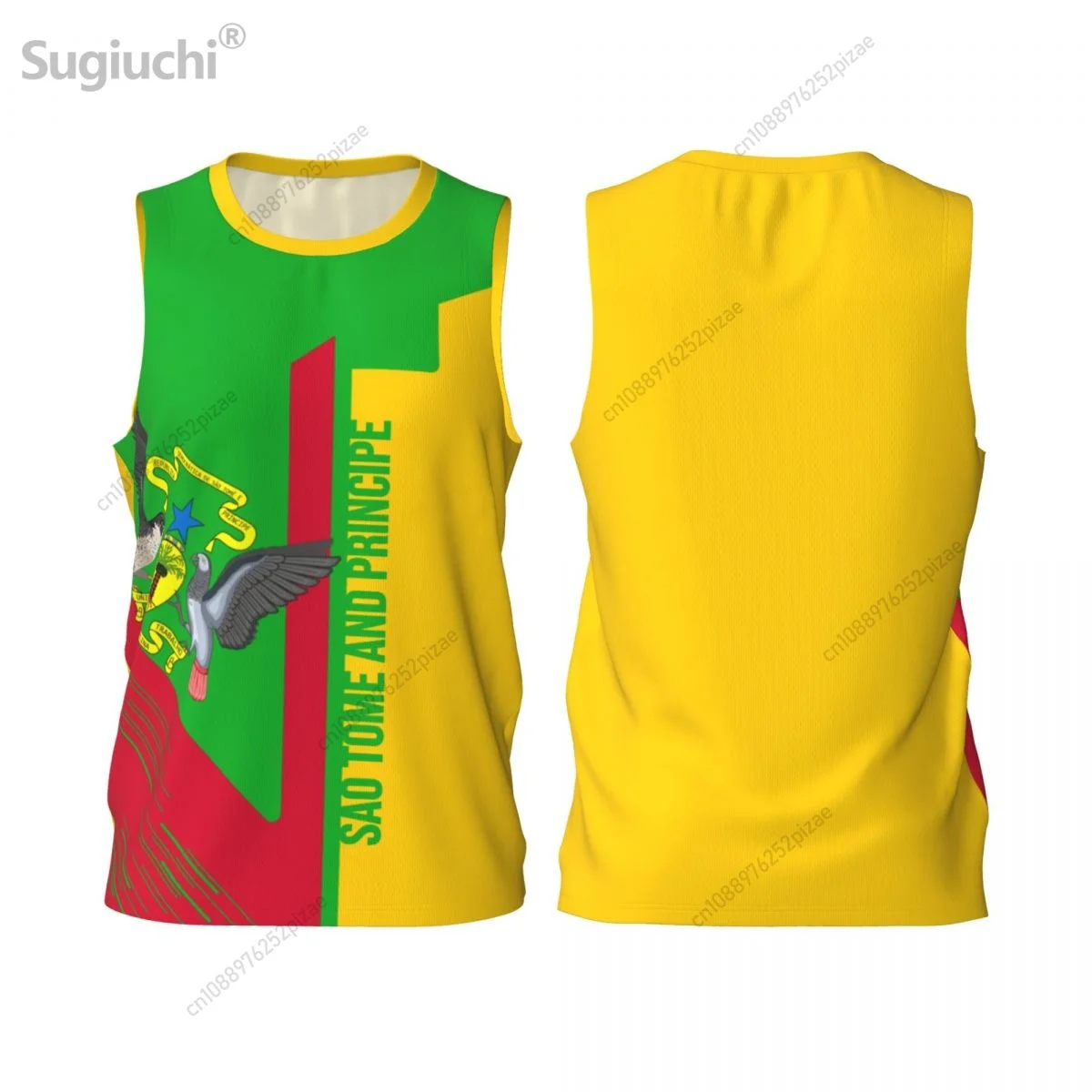 Custom Name Number Sao Tome And Principe 3D Flag Sports T-shirts Men Clothing Breathable For Basketball Running Fitness T shirt