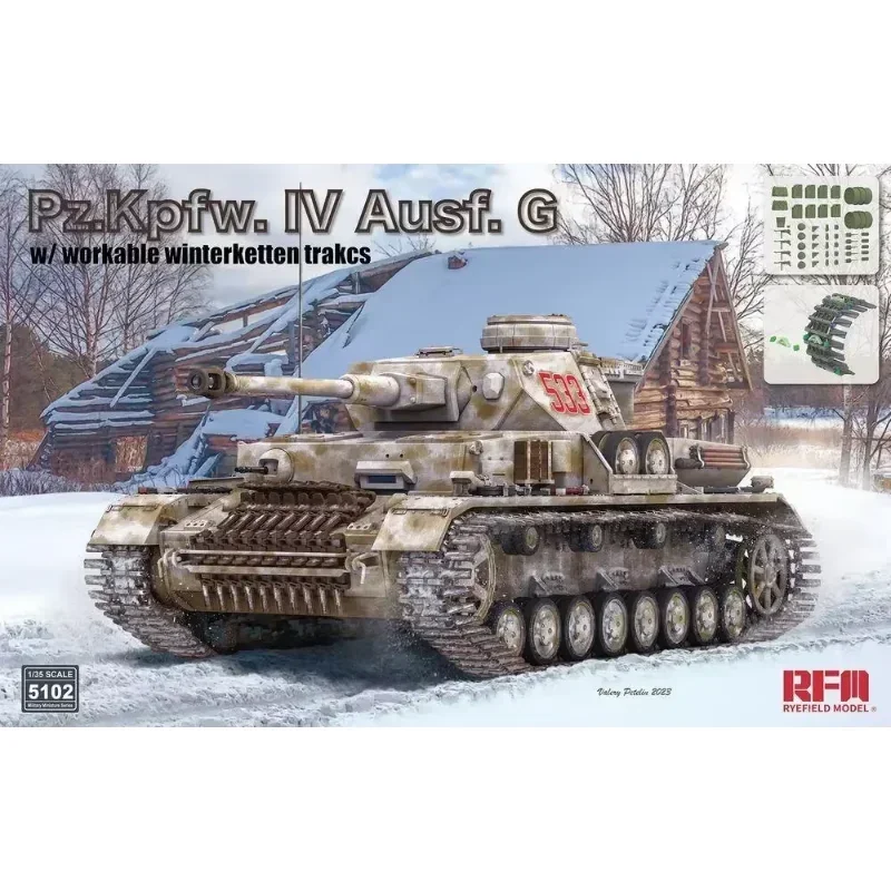 

1/35 Ryefield model RM-5102 German No. 4G tank snow track model movable track assembly Scale diy toys Model Kit