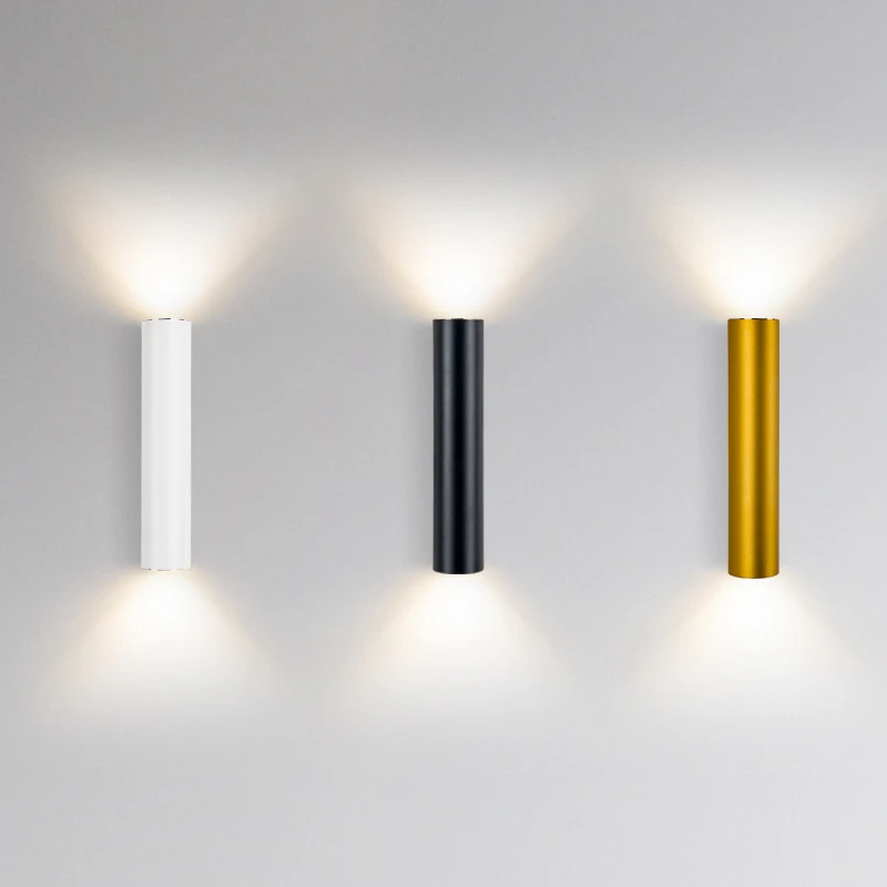 Led Wall Lamps Indoor Hotel Bedside Wall light 30cm White Golden Black For Bedside/ Living Room/Aisle sconces Surfaced mount
