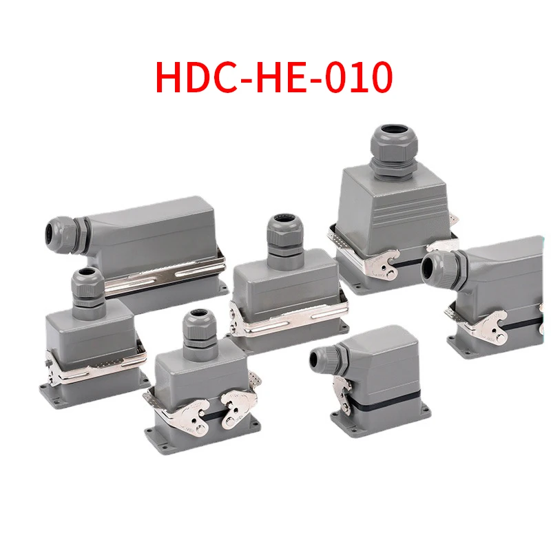 

1PCS HE-010 10 Core Rectangular Heavy Duty Connector For Docking Waterproof Socket Connector For Aerospace Industry 16A