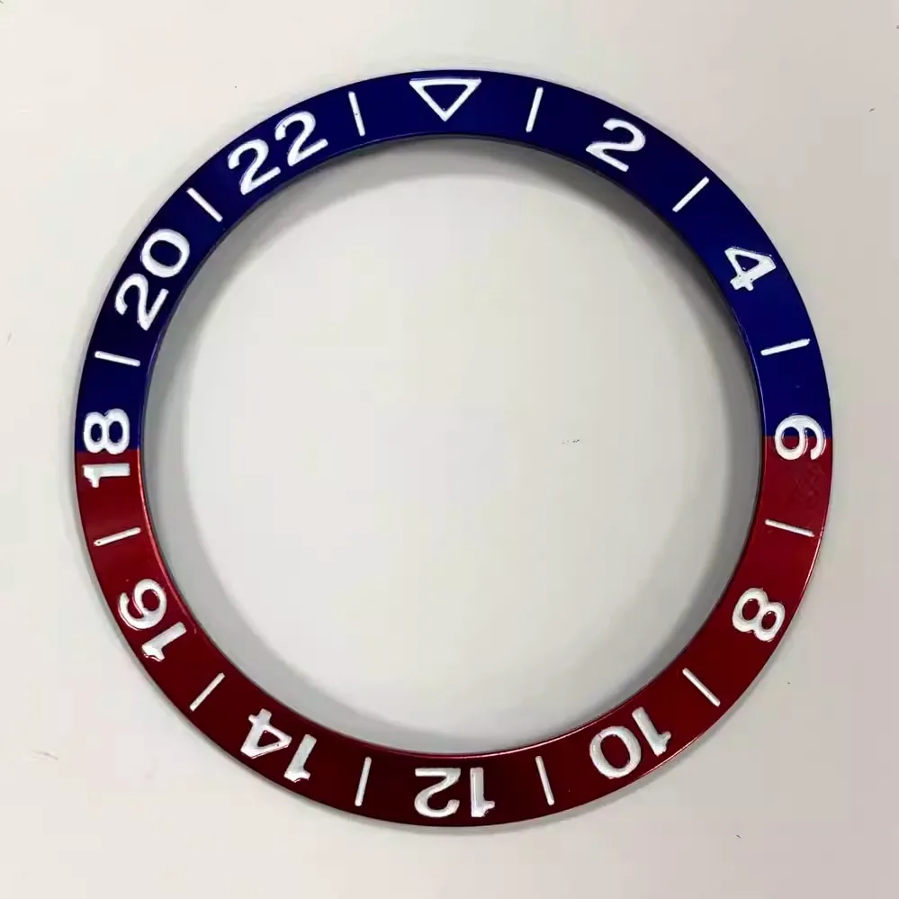 38mm aluminum ring GMT2-22 font outer diameter 38mm inner diameter 30.5mm, suitable for the store water ghost 40mm case