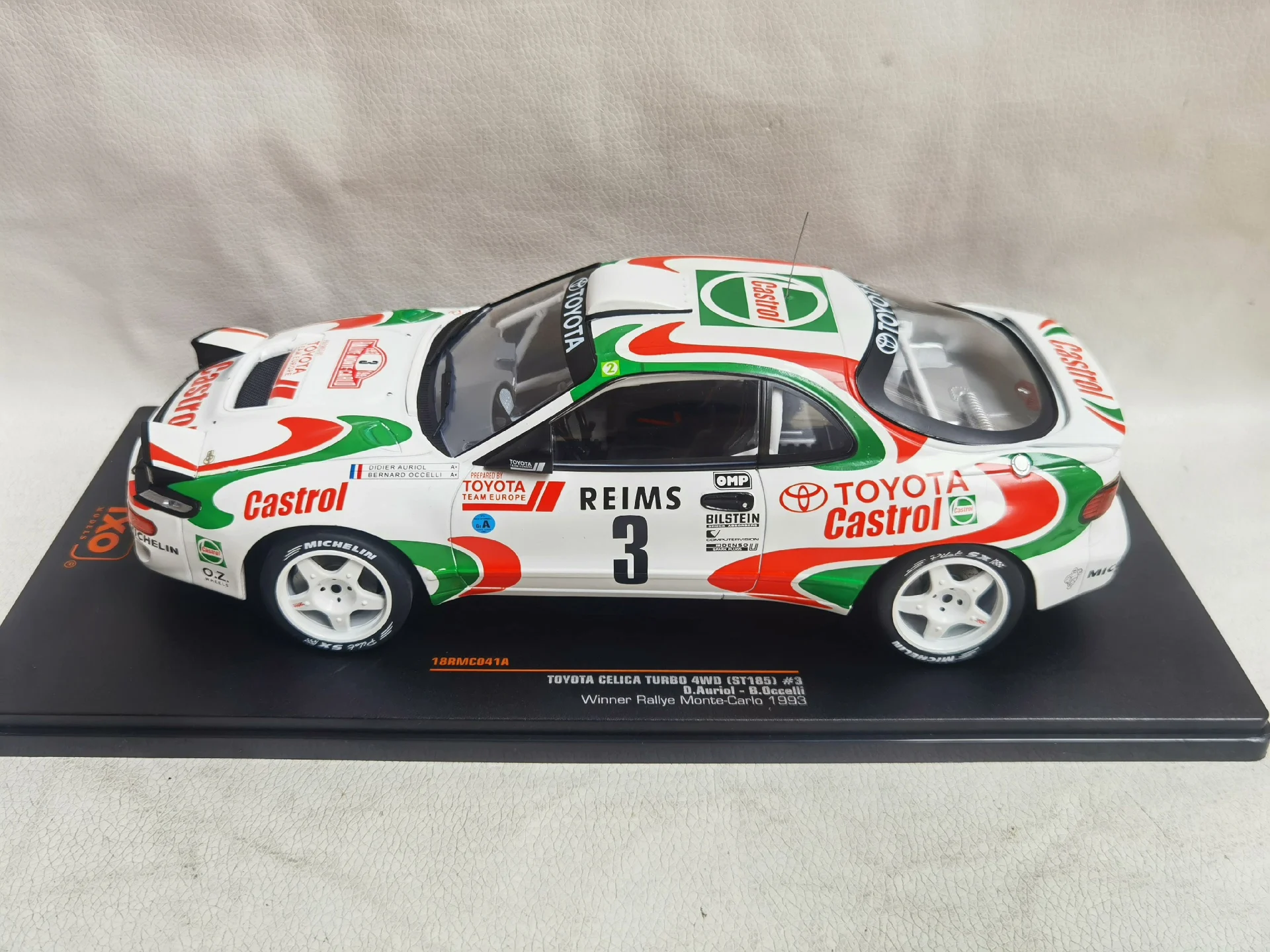Paint Surface Defects Diecast IXO 1/18 Scale TOYOTA CELICA TURBO 4WD # 3 Rally Car B7C7 Alloy Car Model